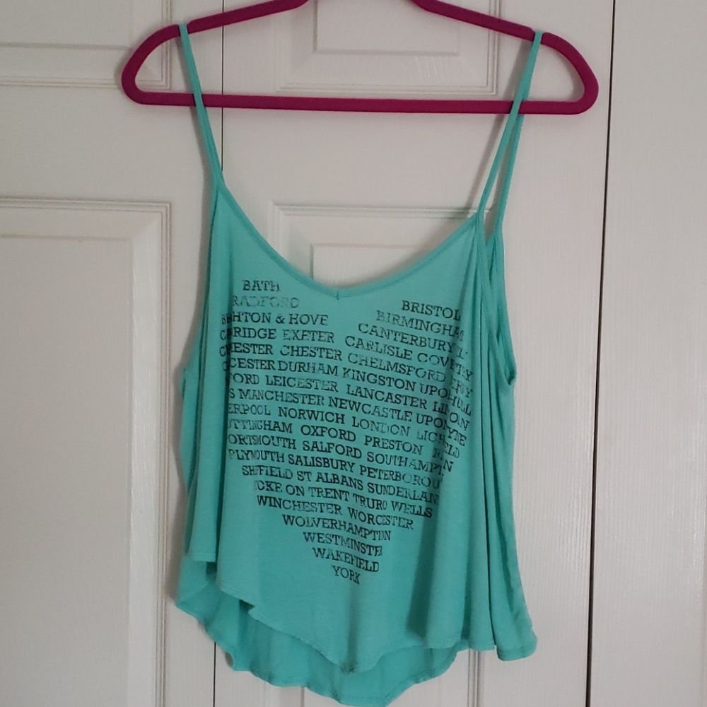 Teal Crop Top